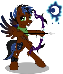Size: 7500x8788 | Tagged: absurd resolution, arrow, artist:mactavish1996, artist:moonlight-ki, bow and arrow, bow (weapon), derpibooru import, oc, safe, shawl, simple background, solo, transparent background, unofficial characters only, vector, weapon
