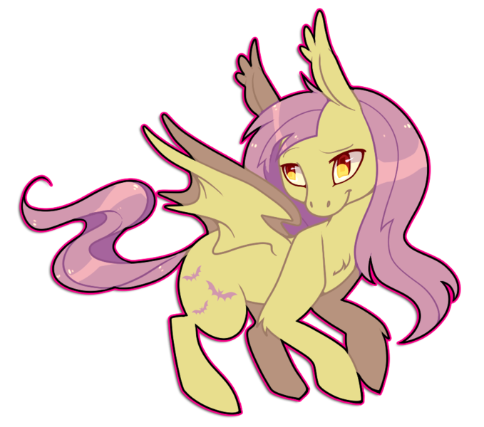 Size: 891x787 | Tagged: safe, artist:cappydarn, derpibooru import, fluttershy, bat pony, pony, bats!, bat ponified, flutterbat, race swap, simple background, solo, transparent background