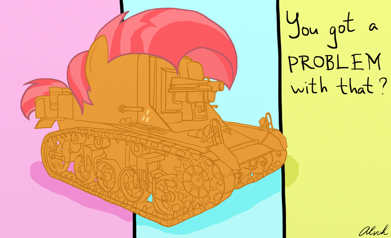 Size: 1920x1170 | Tagged: artist:alvchfokarev, babs seed, derpibooru import, meme, pony tank, safe, tank (vehicle)