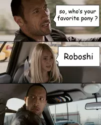 Size: 487x600 | Tagged: barely pony related, derpibooru import, exploitable meme, meme, roboshi (user), safe, the rock