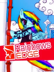 Size: 1182x1586 | Tagged: artist:danielle-chan, crossover, derpibooru import, mirror's edge, rainbow dash, safe, solo