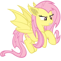 Size: 5000x5000 | Tagged: safe, artist:sofunnyguy, derpibooru import, fluttershy, bat pony, bats!, absurd resolution, bat ponified, flutterbat, race swap, simple background, solo, transparent background, vector