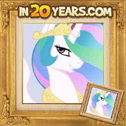 Size: 361x361 | Tagged: derpibooru import, immortality, immortality is awesome, in 20 years, it's good to be princess, meme, princess celestia, safe, smiling, smirk, smug, smuglestia, solo