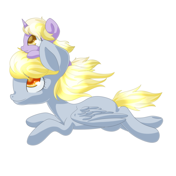 Size: 1024x1024 | Tagged: safe, artist:rue-willings, derpibooru import, derpy hooves, dinky hooves, pegasus, pony, cute, equestria's best mother, female, mare