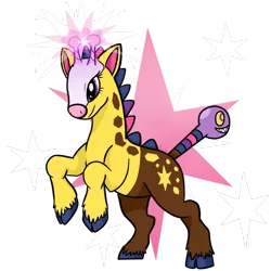 Size: 1000x1000 | Tagged: artist:fuutachimaru, derpibooru import, girafarig, pokefication, pokémon, safe, solo, twilight sparkle