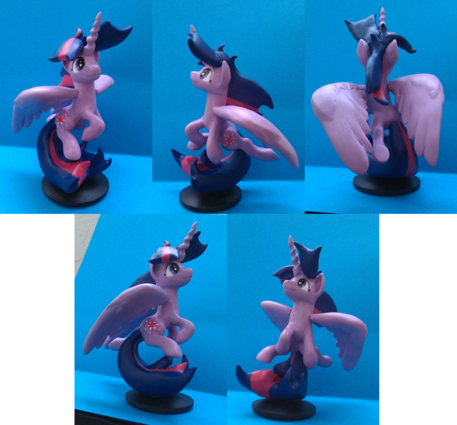 Size: 2657x2467 | Tagged: safe, artist:fatalerror328, artist:nos-talgia, derpibooru import, twilight sparkle, twilight sparkle (alicorn), alicorn, pony, craft, flying, sculpture, solo