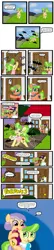 Size: 640x2974 | Tagged: safe, artist:ficficponyfic, derpibooru import, chickadee, ms. peachbottom, oc, bat, bee, insect, pony, cyoa:peachbottom's quest, abuse, child abuse, cyoa, female, filly, jezzie belle, ponies riding ponies, riding