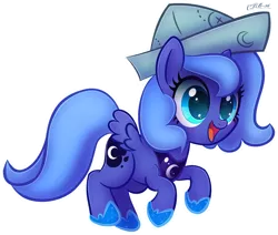 Size: 808x685 | Tagged: artist:ctb-36, cartographer's cap, cute, derpibooru import, female, filly, hat, lunabetes, moonstuck, open mouth, princess luna, safe, simple background, solo, transparent background, woona, younger