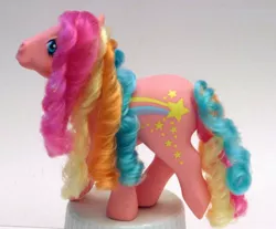 Size: 800x663 | Tagged: beautiful, derpibooru import, g1, pretty, rainbow, rainbow curl pony, rainbow curl stripes, safe, stripes, stripes (g1), toy