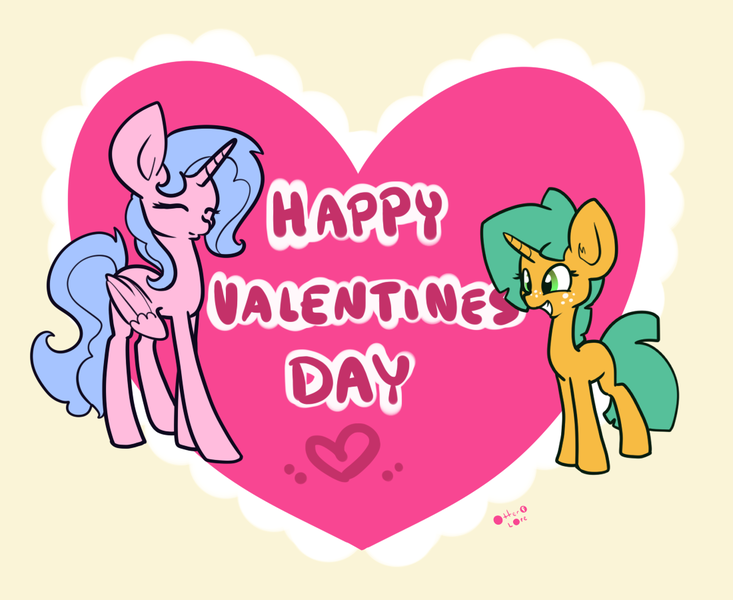 Size: 1100x900 | Tagged: safe, artist:otterlore, derpibooru import, snails, oc, alicorn, pony, alicorn oc, cute, eyes closed, grin, heart, holiday, horn, smiling, squee, valentine, valentine's day, wings