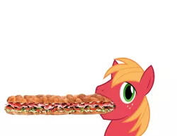 Size: 792x612 | Tagged: safe, derpibooru import, edit, edited screencap, screencap, big macintosh, earth pony, pony, filli vanilli, big mac's big mouth, exploitable meme, food, male, meme, not porn, sandwich, sandwich censorship, solo, stallion