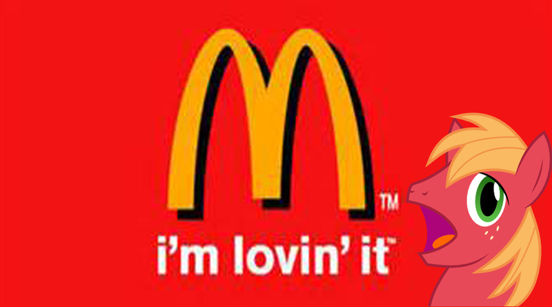 Safe Derpibooru Import Big Macintosh Earth Pony Pony Filli Vanilli Big Mac S Big Mouth Exploitable Meme Im Lovin It Male Mcdonald S Meme Needs More Jpeg Solo Stallion Twibooru