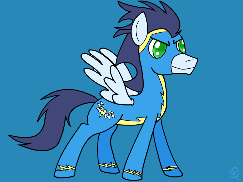 Size: 1280x960 | Tagged: artist:regal-art, clothes, derpibooru import, safe, soarin', solo, uniform, wonderbolts uniform