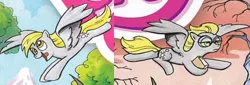 Size: 886x303 | Tagged: safe, artist:andypriceart, derpibooru import, idw, derpy hooves, pegasus, pony, spoiler:comic, spoiler:comic18, alternate universe, bright eyes (mirror universe), dark mirror universe, equestria-3, female, mare