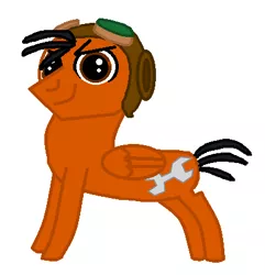 Size: 406x422 | Tagged: safe, artist:katrinahood, derpibooru import, ponified, pony, 3-2-1 penguins!, midgel, ms paint, solo