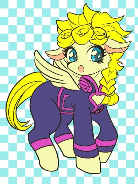 Size: 525x700 | Tagged: artist needed, safe, derpibooru import, ponified, pony, giorno giovanna, jojo's bizarre adventure, pixiv, solo, vento aureo