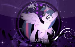 Size: 1920x1200 | Tagged: safe, artist:cr4zyppl, artist:krusiu42, derpibooru import, twilight sparkle, twilight sparkle (alicorn), alicorn, pony, female, mare, solo, spread wings, vector, wallpaper, wings