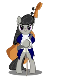 Size: 4514x6002 | Tagged: safe, artist:mrflabbergasted, derpibooru import, octavia melody, pony, absurd resolution, bipedal, bow (instrument), cello, cello bow, clothes, crossover, kill la kill, musical instrument, pose, satsuki kiryuin, simple background, solo, transparent background, vector