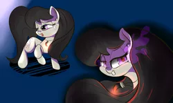 Size: 1024x612 | Tagged: artist:madacon, colored horn, curved horn, dark magic, derpibooru import, disembodied horn, horn, jewelry, king sombra, magic, necklace, octavia melody, safe, solo, sombra eyes, sombra's horn