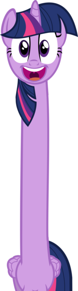 Size: 535x2000 | Tagged: safe, artist:slowlearner46, derpibooru import, twilight sparkle, twilight sparkle (alicorn), alicorn, pony, exploitable meme, female, long neck, mare, meme, nope.avi, not salmon, solo, wat