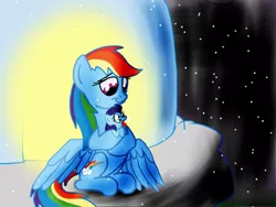 Size: 1024x768 | Tagged: artist:biosonic100, derpibooru import, foal, oc, offspring, parent:rainbow dash, parent:soarin', parents:soarindash, rainbow dash, safe