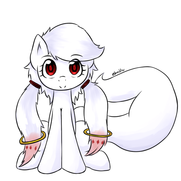 Size: 800x800 | Tagged: safe, artist:eshredder, derpibooru import, ponified, alien, pony, incubator (species), jewelry, kyubey, puella magi madoka magica, ring, solo