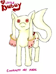 Size: 480x640 | Tagged: safe, artist:l33tsaber, derpibooru import, ponified, alien, pony, incubator (species), kyubey, puella magi madoka magica, solo