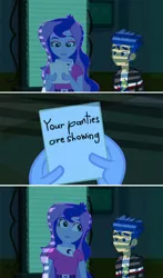 Size: 1080x1839 | Tagged: safe, derpibooru import, flash sentry, princess luna, equestria girls, equestria girls (movie), caption, exploitable meme, flash's paper, image macro, luna's office, meme, text, vice principal luna