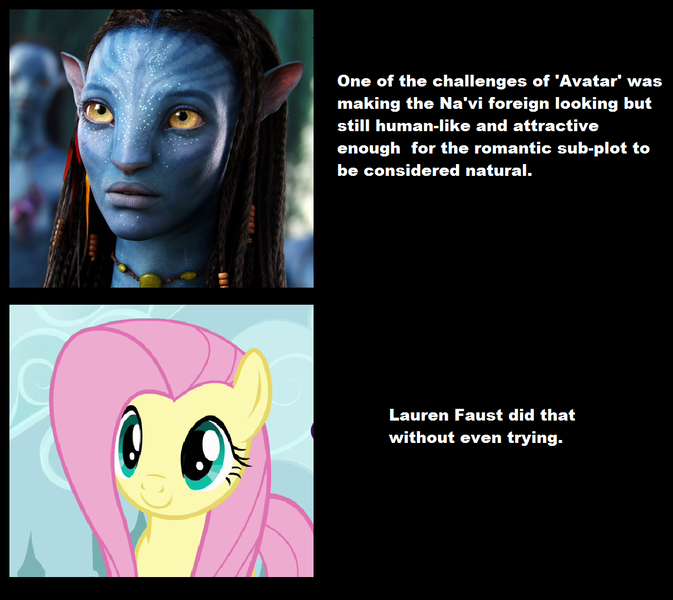 Size: 1144x1020 | Tagged: avatar, derpibooru import, fluttershy, james cameron's avatar, na'vi, neytiri, safe, text, wat