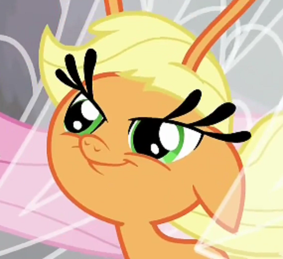 Size: 570x522 | Tagged: applebreezie, applejack, breezie, breeziefied, carlos, carlosjack, cropped, derpibooru import, faic, it ain't easy being breezies, meme, safe, screencap, solo, species swap