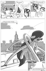 Size: 962x1474 | Tagged: artist:amaraburrger, comic, crossover, cyclops (marvel comics), derpibooru import, doctor octavia, doctor octopus, monochrome, octavia melody, safe, sonata du octave, spider-man, vinyl scratch, vyclops, x-men