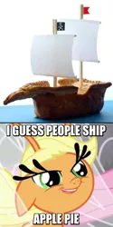 Size: 456x912 | Tagged: applebreezie, applejack, applepie, breezie, breeziefied, caption, carlos, carlosjack, derpibooru import, female, image macro, it ain't easy being breezies, lesbian, meme, pinkie pie, pun, safe, ship, shipping, solo, species swap, text