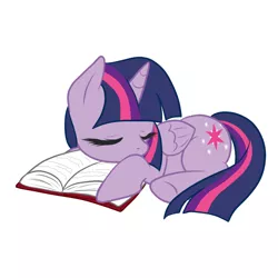 Size: 800x800 | Tagged: safe, artist:o0reika0o, derpibooru import, twilight sparkle, twilight sparkle (alicorn), alicorn, pony, book, female, mare, simple background, sleeping, solo