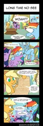 Size: 1152x3368 | Tagged: safe, artist:braindps, derpibooru import, applejack, rainbow dash, twilight sparkle, twilight sparkle (alicorn), alicorn, pony, comic, drool, female, heart, mare, meta