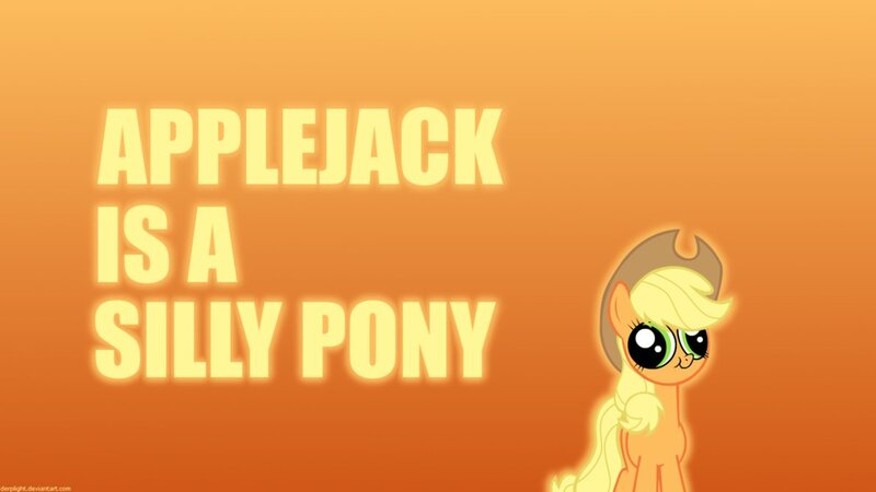 Size: 1191x670 | Tagged: safe, artist:derplight, artist:lcpsycho, derpibooru import, applejack, pony, hey you, silly, silly pony, solo, wallpaper, who's a silly pony