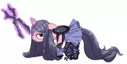 Size: 1730x878 | Tagged: safe, artist:dotrook, derpibooru import, ponified, pony, drakengard, solo, three (drakengard)