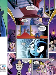 Size: 720x960 | Tagged: safe, derpibooru import, idw, observer (character), princess celestia, princess luna, spike, twilight sparkle, twilight sparkle (alicorn), alicorn, pony, spoiler:comic, spoiler:comic17, advertisement, female, fringe, idw advertisement, magic mirror, mare, observer, preview, there is more than one of everything