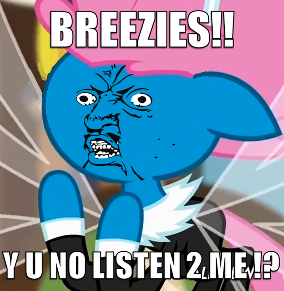 Size: 606x622 | Tagged: breezie, derpibooru import, it ain't easy being breezies, meme, safe, seabreeze, y u no