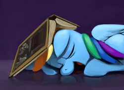 Size: 3000x2195 | Tagged: artist:dimfann, book, derpibooru import, horus heresy, prone, rainbow dash, safe, sleeping, solo, warhammer 40k, warhammer (game)