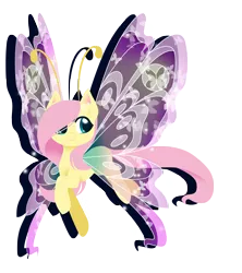 Size: 4500x5063 | Tagged: absurd resolution, artist:fuyusfox, breezie, breeziefied, derpibooru import, flutterbreez, fluttershy, it ain't easy being breezies, safe, solo, species swap