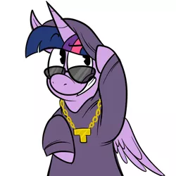 Size: 700x700 | Tagged: safe, artist:karpet-shark, derpibooru import, twilight sparkle, twilight sparkle (alicorn), alicorn, pony, twily-daily, female, gangsta, mare, solo, tumblr, twilightlicious