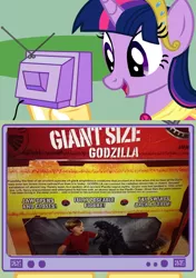 Size: 564x800 | Tagged: safe, derpibooru import, twilight sparkle, twilight sparkle (alicorn), alicorn, kaiju, pony, exploitable meme, female, godzilla, godzilla (series), godzilla 2014, jakks pacific, mare, meme, obligatory pony, origin, spoilers for another series, toy, tv meme