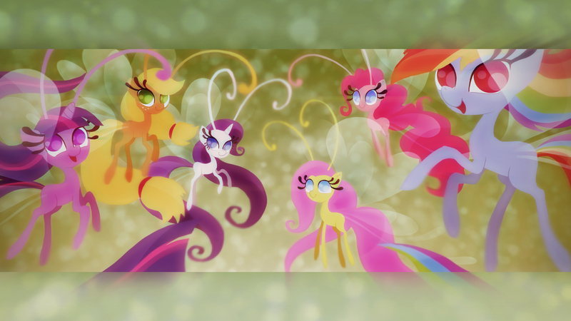 Size: 1920x1080 | Tagged: alicorn, applebreezie, applejack, artist:cmaggot, breezie, breeziefied, breezie pie, derpibooru import, flutterbreez, fluttershy, it ain't easy being breezies, mane six, pinkie pie, rainbow breez, rainbow dash, rarbreez, rarity, safe, species swap, twilight breezie, twilight sparkle, twilight sparkle (alicorn)