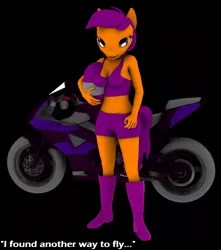 Size: 658x745 | Tagged: 3d, anthro, artist:sparkyfox, breasts, cg, derpibooru import, female, helmet, motorcycle, plantigrade anthro, scootaloo, scootaloo can't fly, solo, solo female, suggestive