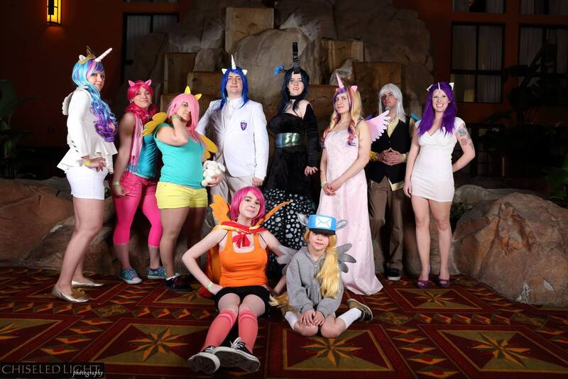 Size: 2048x1366 | Tagged: 2014, animeland wasabi, artist:ashleymkalfascosplayer, artist:lochlan o'neil, artist needed, clothes, cosplay, costume, derpibooru import, derpy hooves, discord, fluttershy, group photo, human, irl, irl human, photo, pinkie pie, princess cadance, princess celestia, queen chrysalis, rarity, safe, scootaloo, shining armor