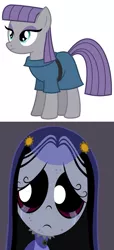 Size: 841x1843 | Tagged: comparison, derpibooru import, maud pie, maud pie (episode), misery, ruby gloom, safe, serious, serious face