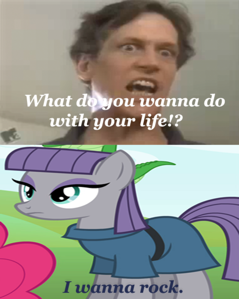 Size: 539x675 | Tagged: derpibooru import, maud pie, maud pie (episode), meme, rock, safe, twisted sister