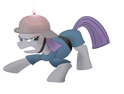 Size: 1148x874 | Tagged: artist:waffengrunt89, derpibooru import, helmet, maud pie, maud pie (episode), pickelhaube, safe, solo