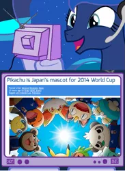 Size: 563x771 | Tagged: derpibooru import, exploitable meme, football, gamer luna, japan, meme, obligatory pony, pokémon, princess luna, safe, sports, tv meme, world cup