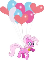 Size: 1702x2308 | Tagged: safe, artist:kaylathehedgehog, derpibooru import, pinkie pie, pinkie pie (g3), earth pony, pony, balloon, element of generosity, element of honesty, element of joy, element of kindness, element of laughter, element of loyalty, element of magic, elements of harmony, floating, flying, g3, g3 to g4, g4, generation leap, jewelry, necklace, solo, then watch her balloons lift her up to the sky